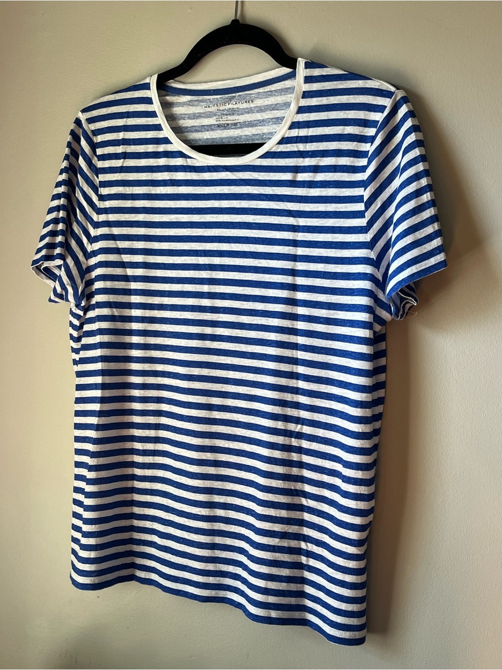 Majestic Filatures Stetch Linen Stripe Tee